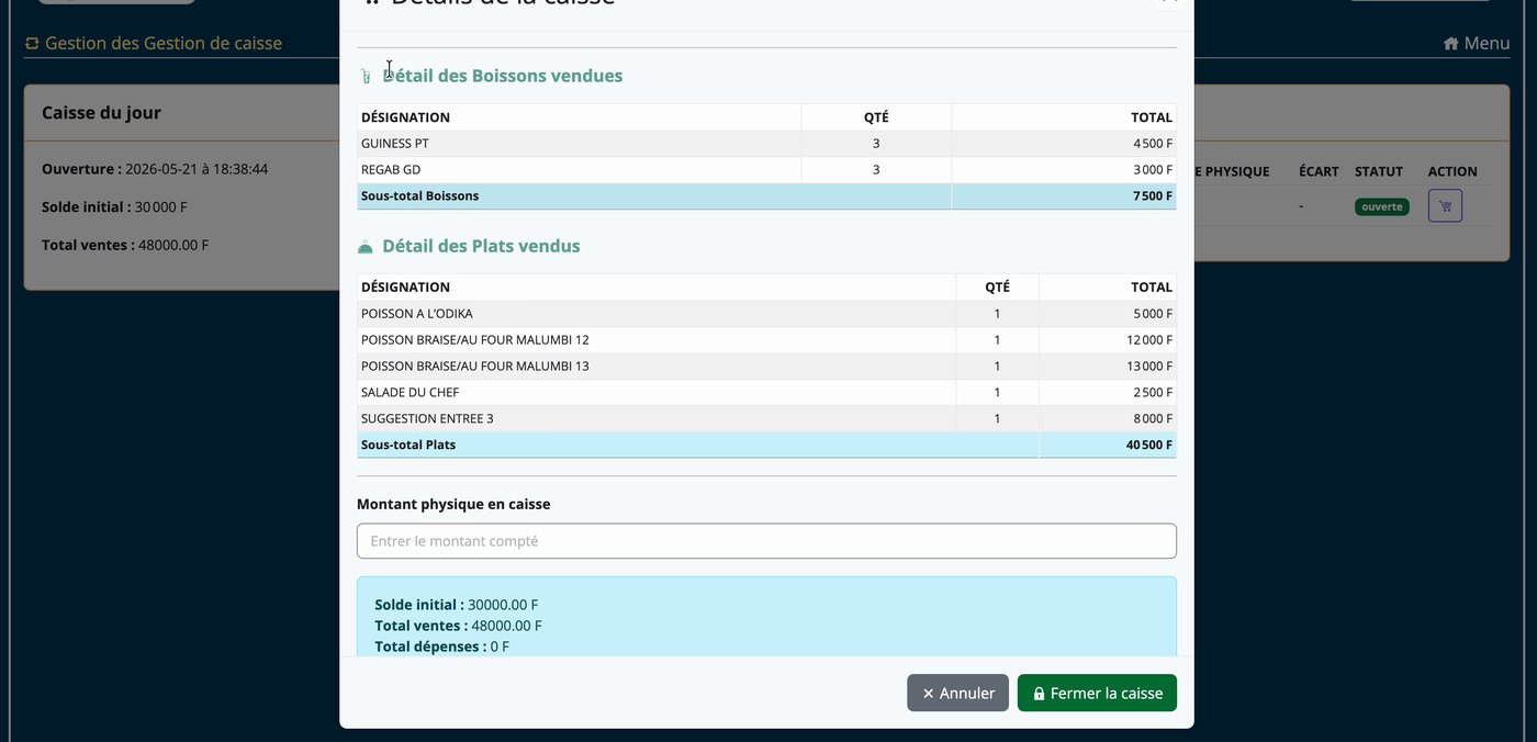 Fermeture de caisse dans EasyResto